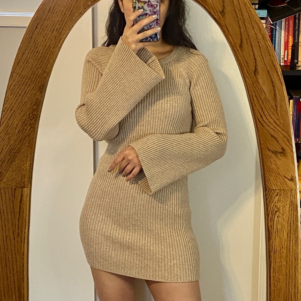 Cafe au lait sweater dress
